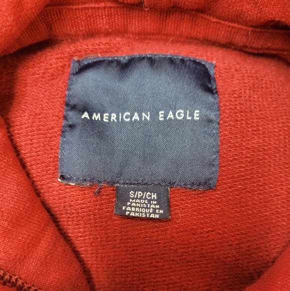 Men's American Eagle Hoodie - size small - red, white, black. Front pouch pocket - Picture 2 of 5